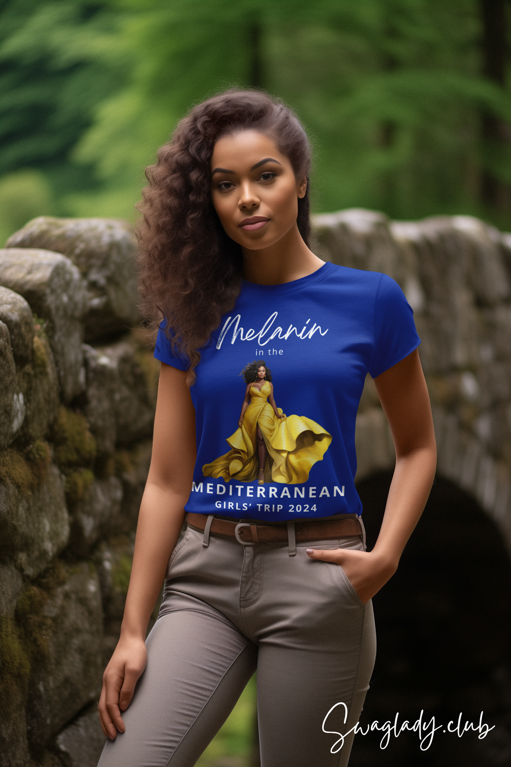 Melanin in the Mediterranean Yellow Dress Unisex t-shirt