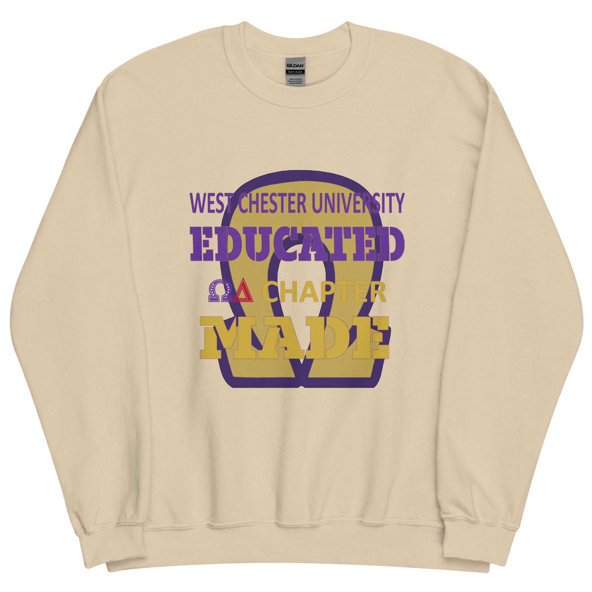 West Chester University Educated Omega Delta Chapter Made Unisex Sweatshirt