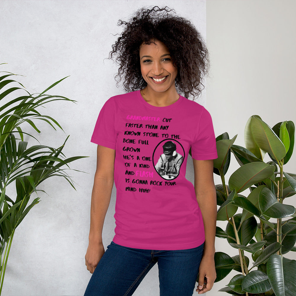 Grandmaster Flash Lyrics Unisex t-shirt