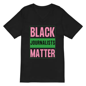 Black Journalists Matter Unisex Short Sleeve V-Neck T-Shirt