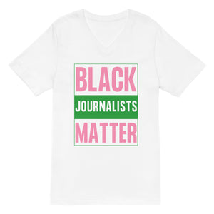 Black Journalists Matter Unisex Short Sleeve V-Neck T-Shirt