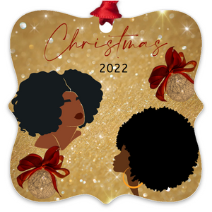 Christmas 2022 Black Women Metal Ornaments Prague