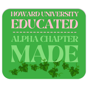 HU Educated Alpha Chapter Made Mousepads Celery