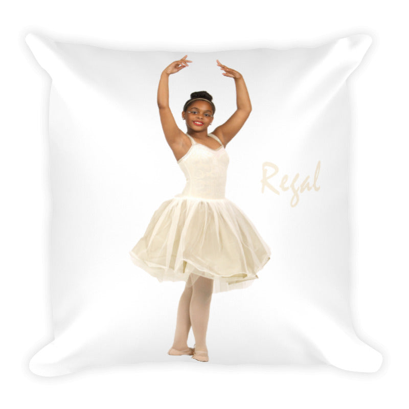 Elegant Ballerina Square Pillow