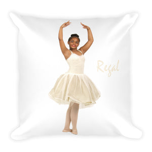 Elegant Ballerina Square Pillow