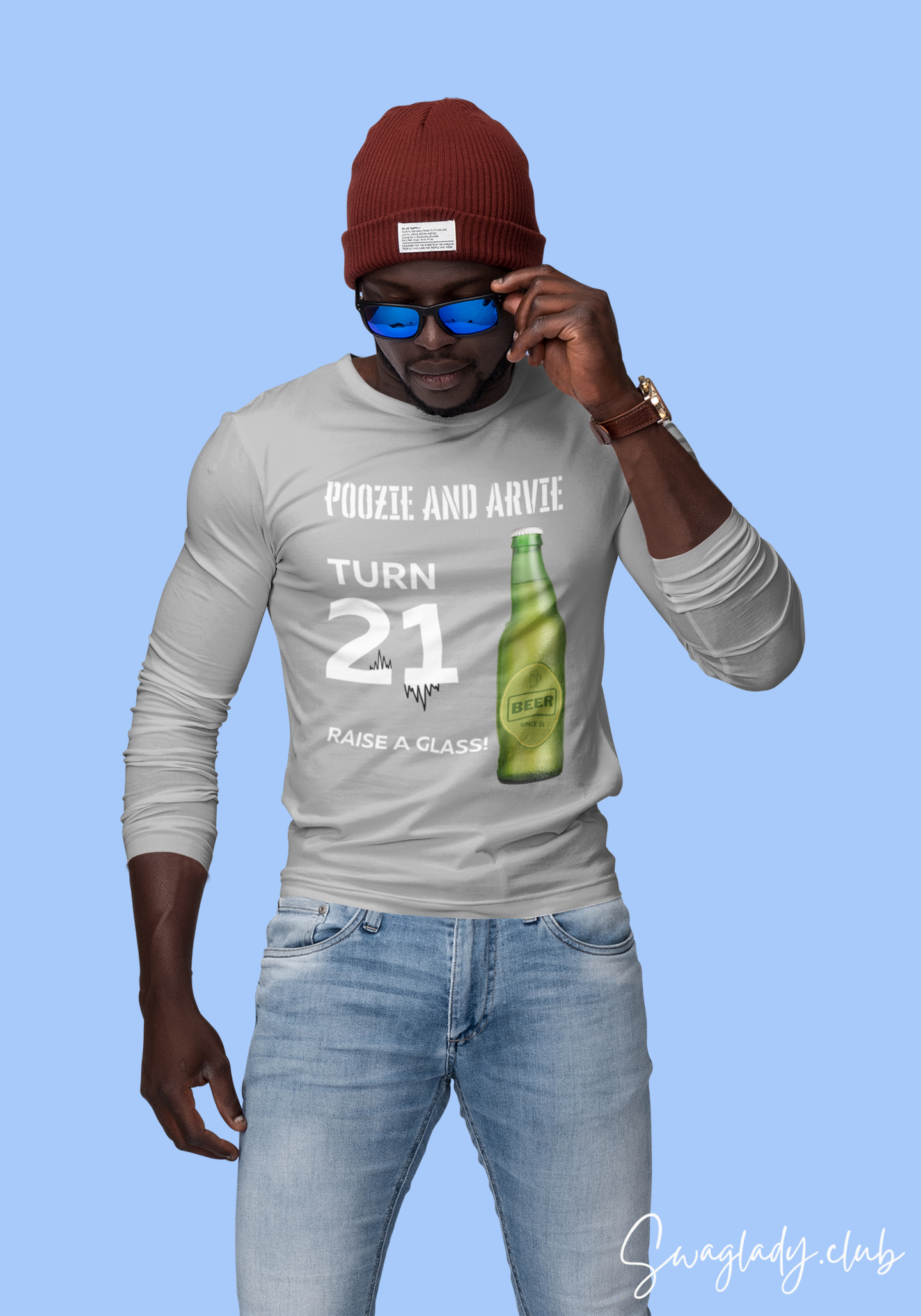 Poozie and Arvie Turn 21 Unisex Long Sleeve Tee