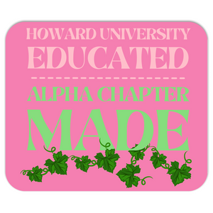 HU Educated Alpha Chapter Made Mousepads Pink