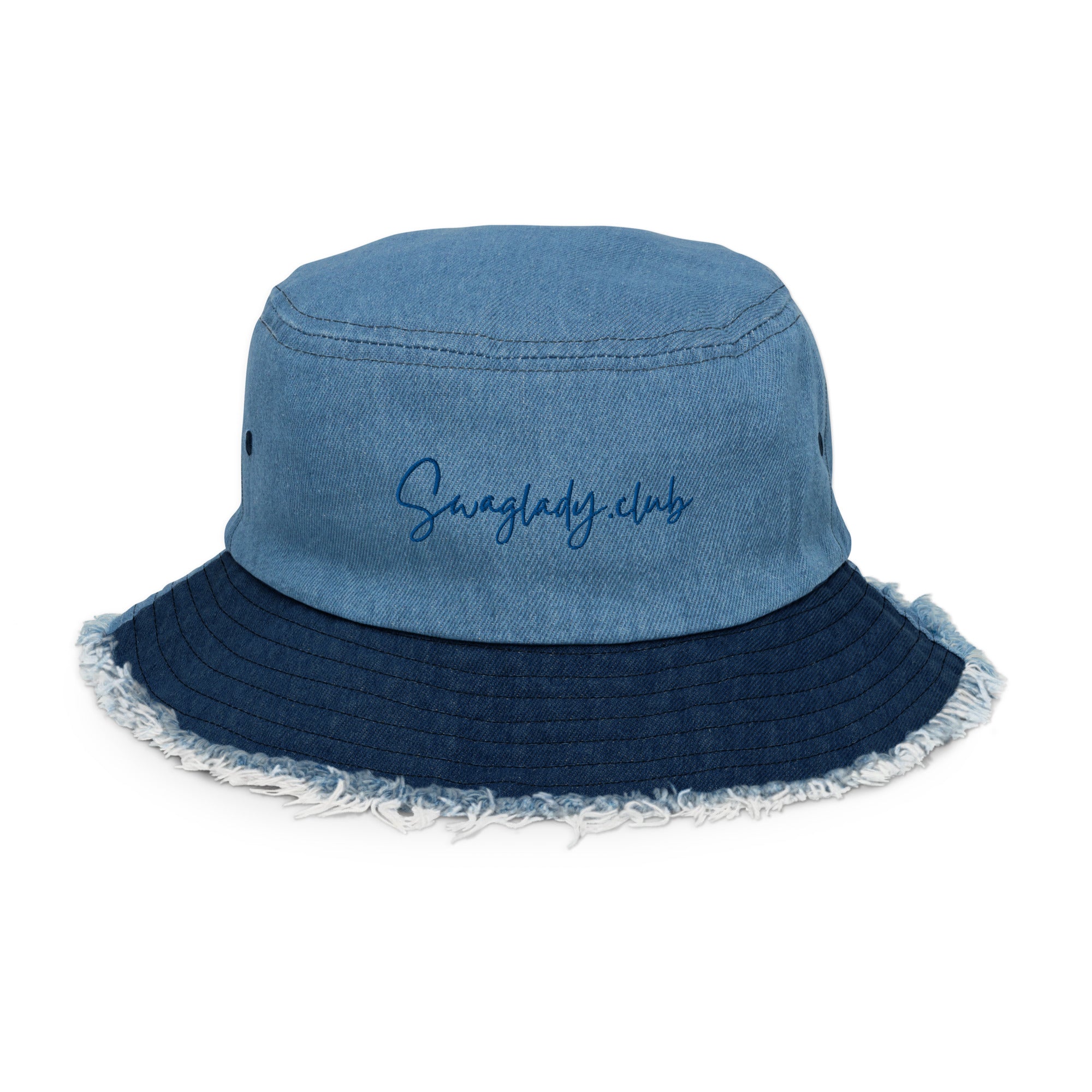 Swaglady.club Distressed denim bucket hat