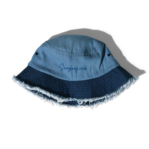 Swaglady.club Distressed denim bucket hat