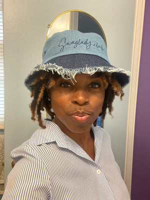 Swaglady.club Distressed denim bucket hat