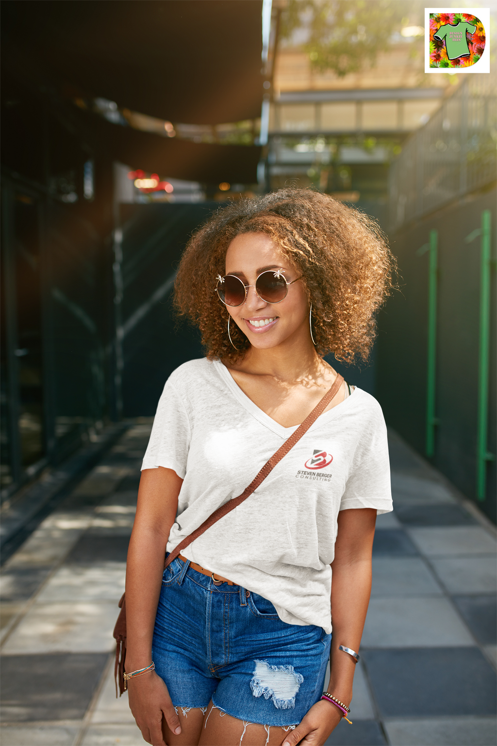 Berger Consulting Women's Casual V-Neck Shirt