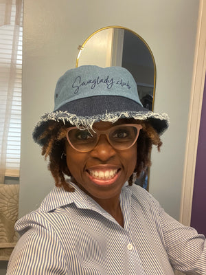 Swaglady.club Distressed denim bucket hat