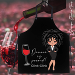 Dinner is Poured! Aprons Light Skinned Woman
