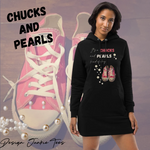 It's a CHUCKS and PEARLS Kind of Day Hoodie Dress