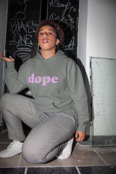 Pretty Dope Pink Hooded Sweatshirt