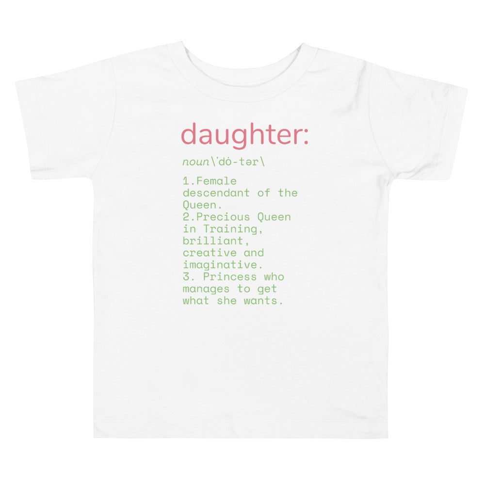 Daughter Definition Toddler Short Sleeve Tee