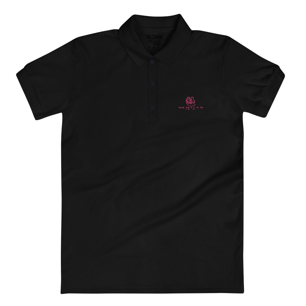Tranquil Solutions Embroidered Women's Polo Shirt - Pink Embroidery