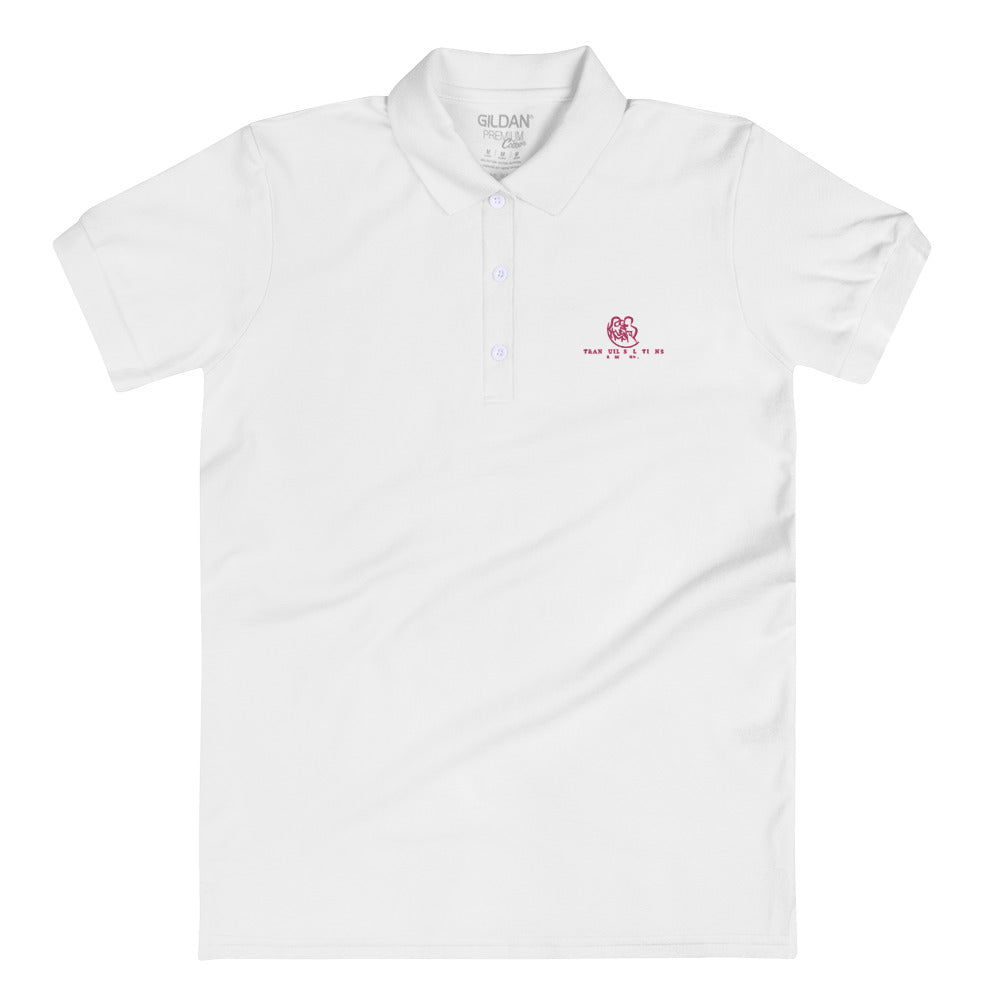 Tranquil Solutions Embroidered Women's Polo Shirt - Pink Embroidery