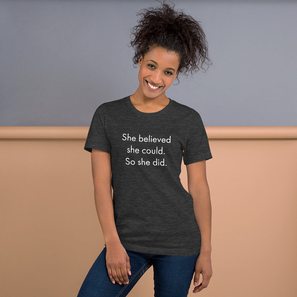 She Believed She Could 2 Short-Sleeve Unisex T-Shirt