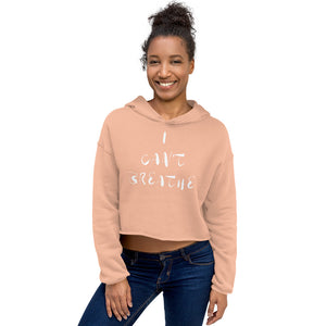 I Can't Breathe Crop Hoodie White