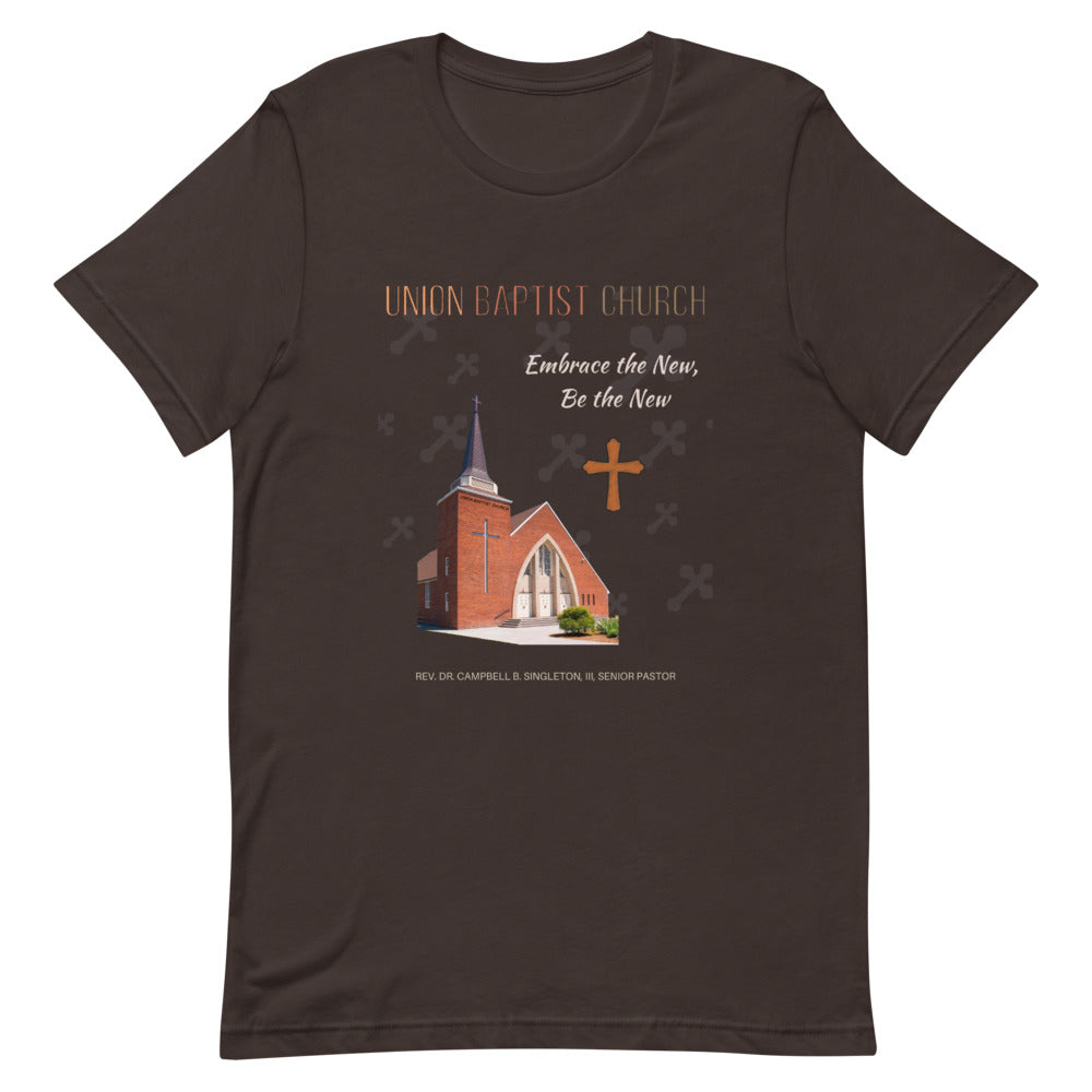 Union Baptist Church Brown Short-Sleeve Unisex T-Shirt