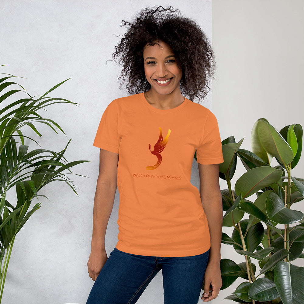 Phoenix Rising Moment Logo with Tagline Short-Sleeve Unisex T-Shirt