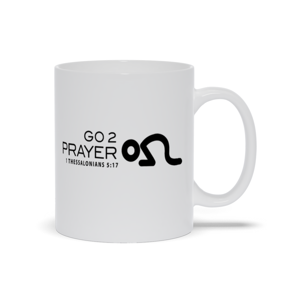 Go 2 Prayer White Mugs