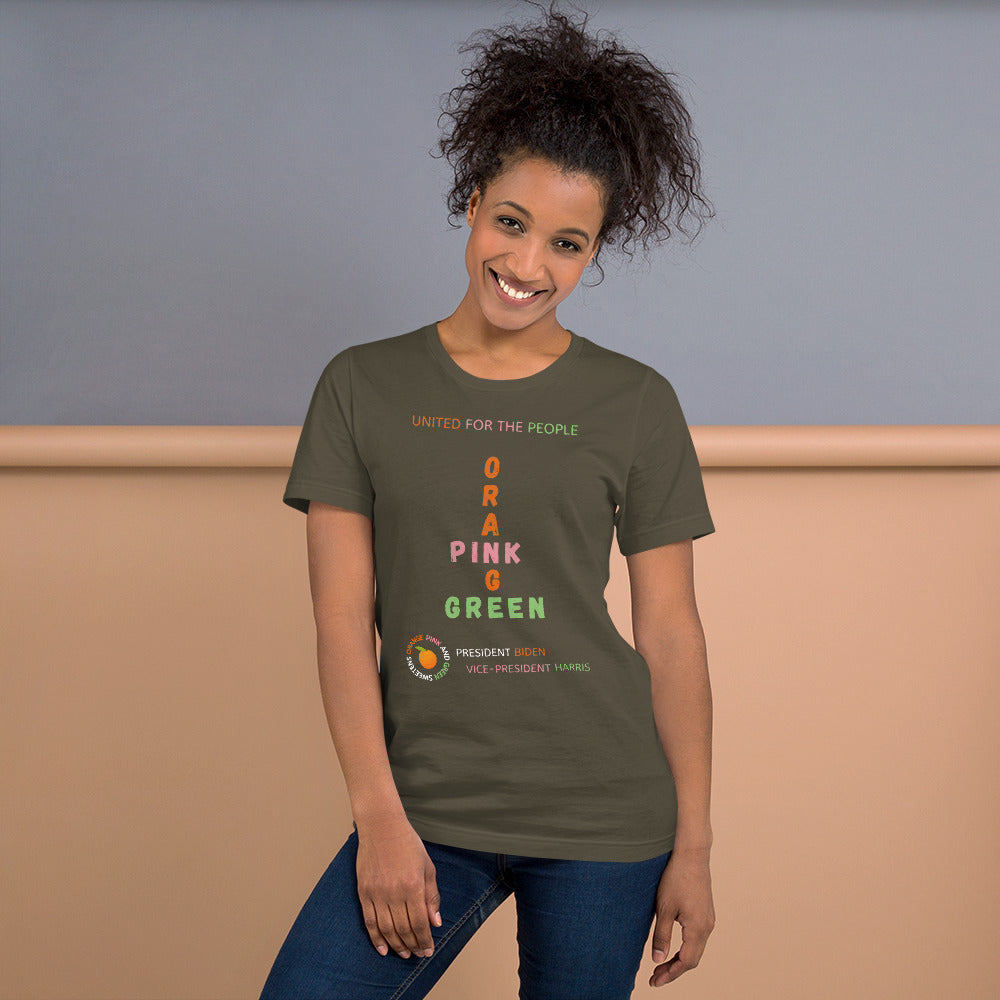 Pink and Green Sweetens Orange Remix Short-Sleeve Unisex T-Shirt