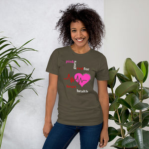 Pink Goes Red for Heart Health AKA Short-Sleeve Unisex T-Shirt