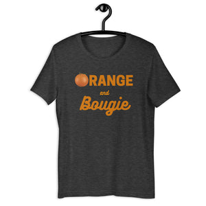 Orange and Bougie Script Short-Sleeve Unisex T-Shirt