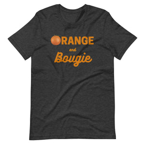 Orange and Bougie Script Short-Sleeve Unisex T-Shirt