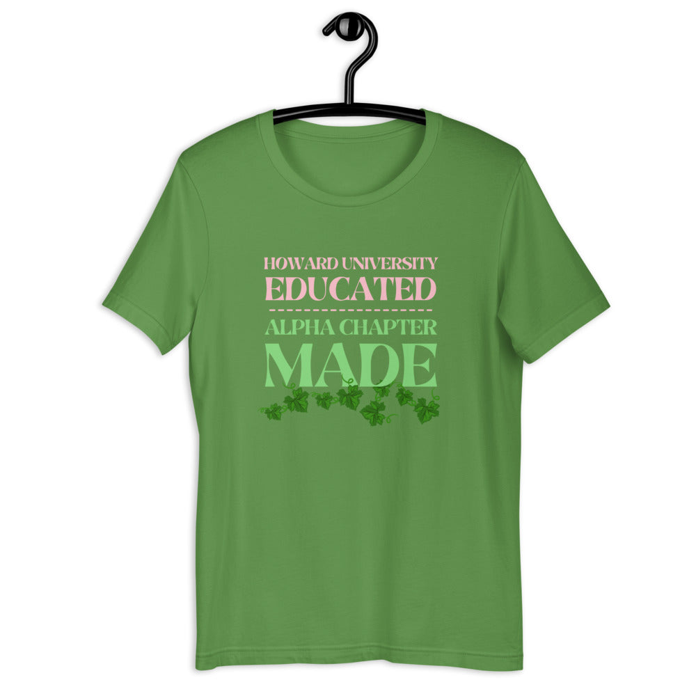 HU Educated Alpha Made Short-Sleeve Unisex T-Shirt