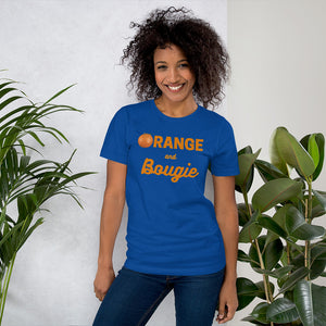 Orange and Bougie Script Short-Sleeve Unisex T-Shirt
