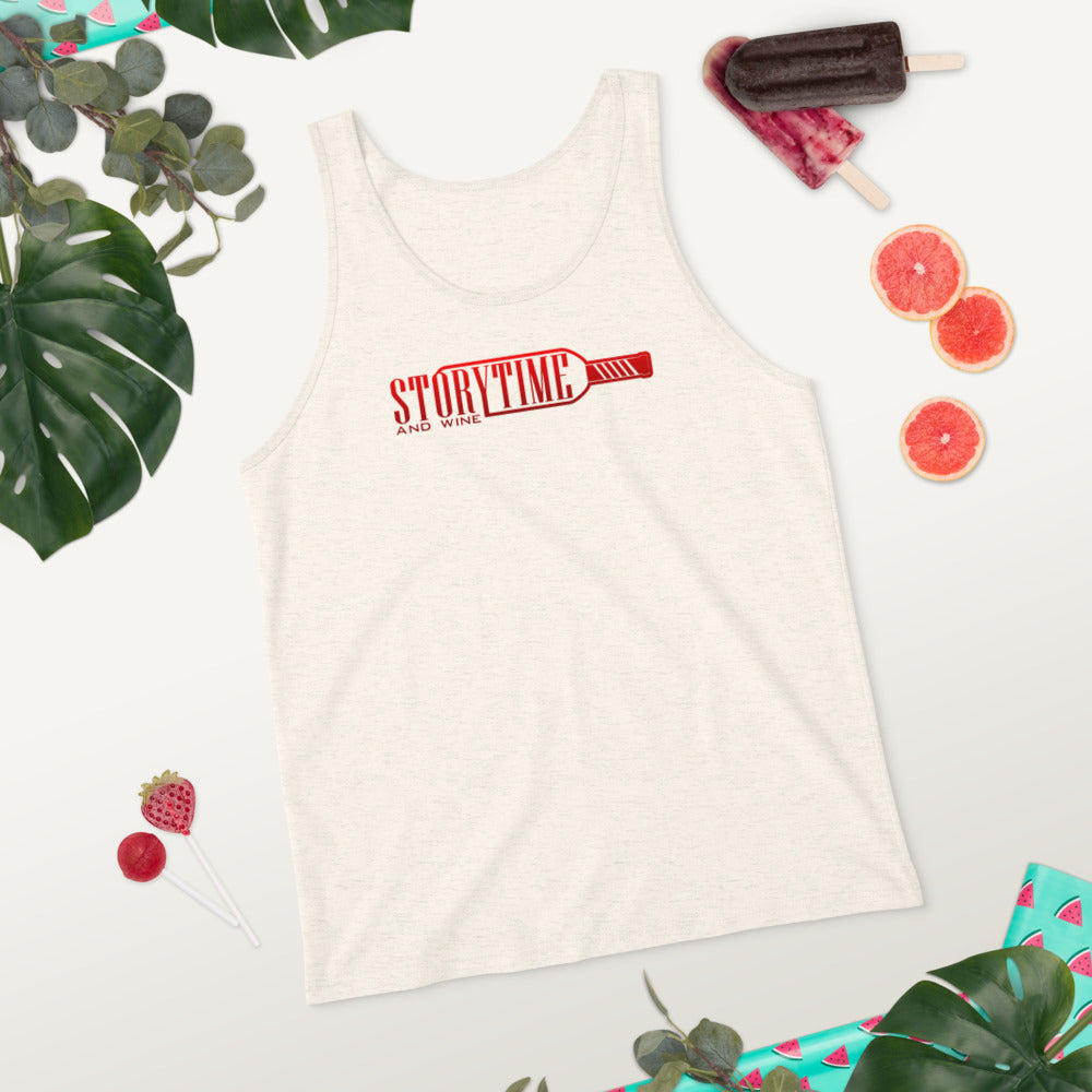 Storytime and Wine Unisex Tank Top