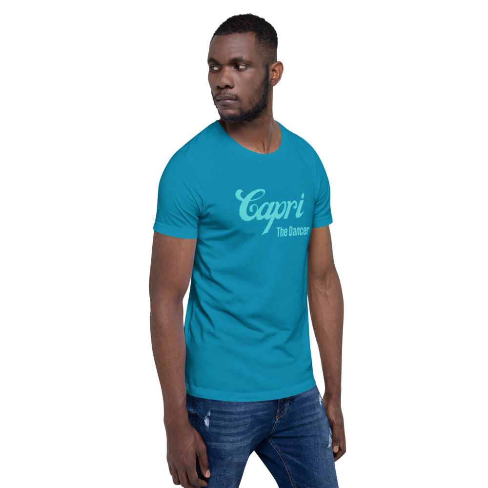Capri the Dancer Short-Sleeve Unisex T-Shirt BLUE