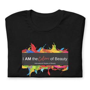 I am the Colour of Beauty Splash Black Stripe Short-Sleeve Unisex T-Shirt