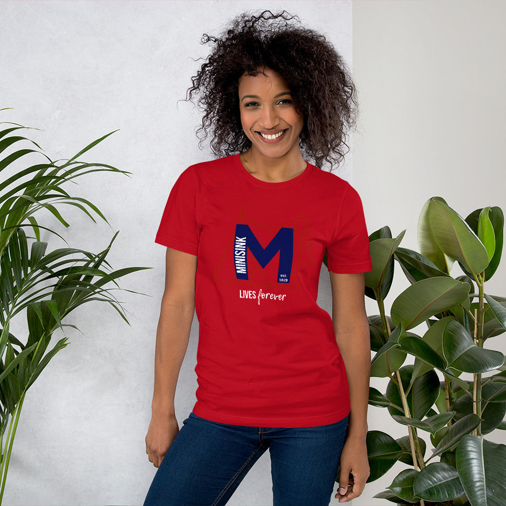 Minisink Lives Forever Red Unisex t-shirt