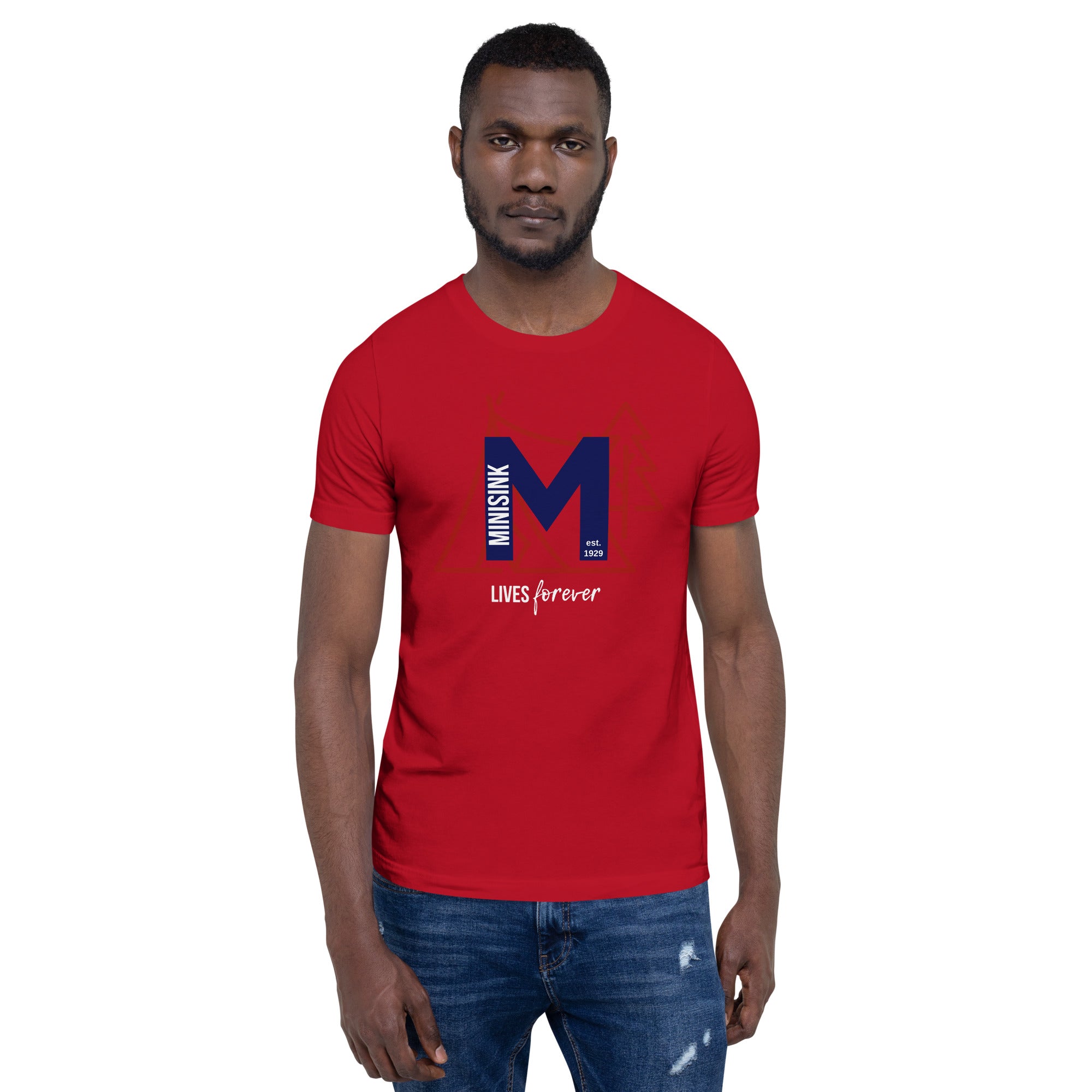 Minisink Lives Forever Red Unisex t-shirt