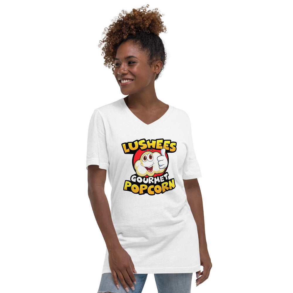 Lushees Popcorn Unisex Short Sleeve V-Neck T-Shirt