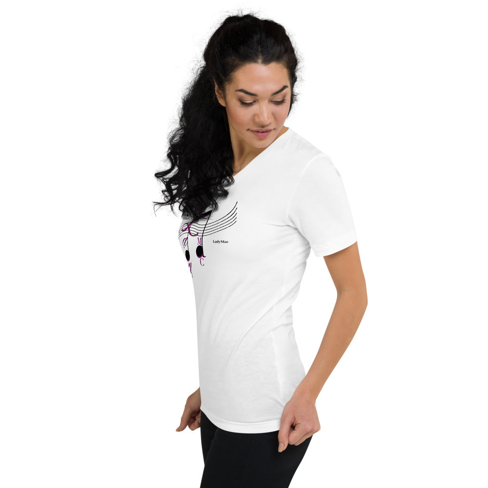 LadyMac Unisex Short Sleeve V-Neck T-Shirt
