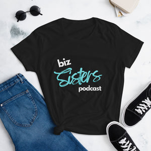 biz Sisters podcast blue Women's short sleeve t-shirt