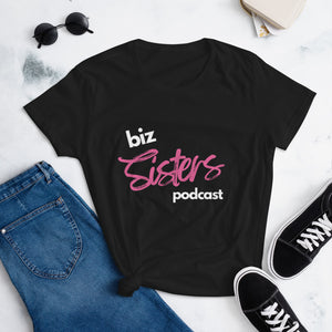 biz Sisters podcast pink Women's short sleeve t-shirt
