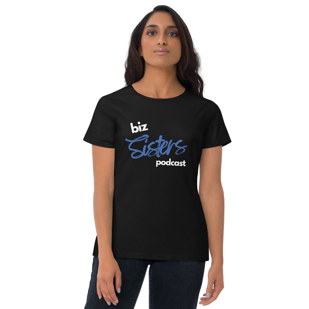 biz Sisters podcast royal Women's short sleeve t-shirt