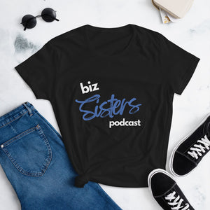 biz Sisters podcast royal Women's short sleeve t-shirt